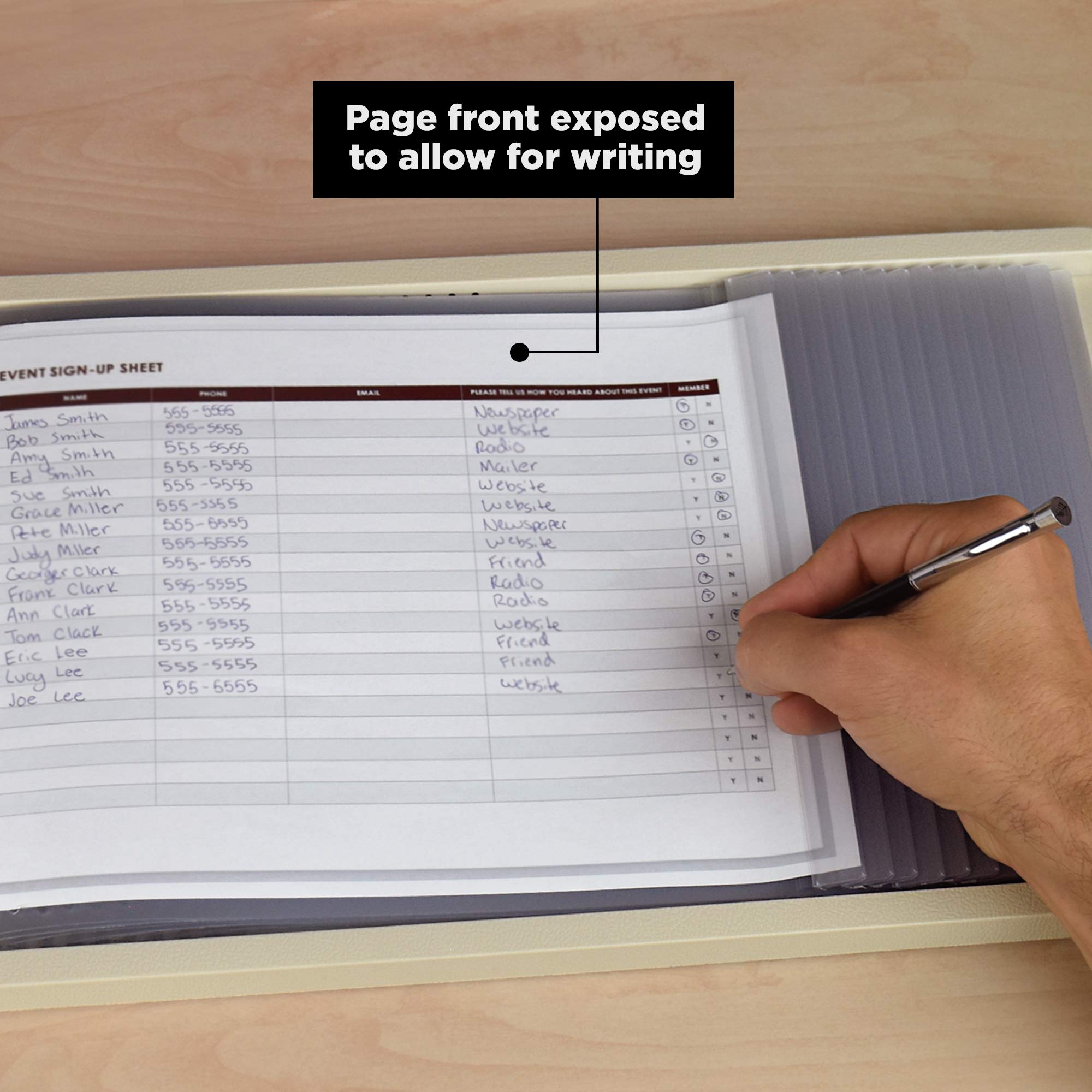 Carstens 16-Pocket Kardex-Visitray Document Filing System for 8" x 5" Sheets, Blue - Image 3