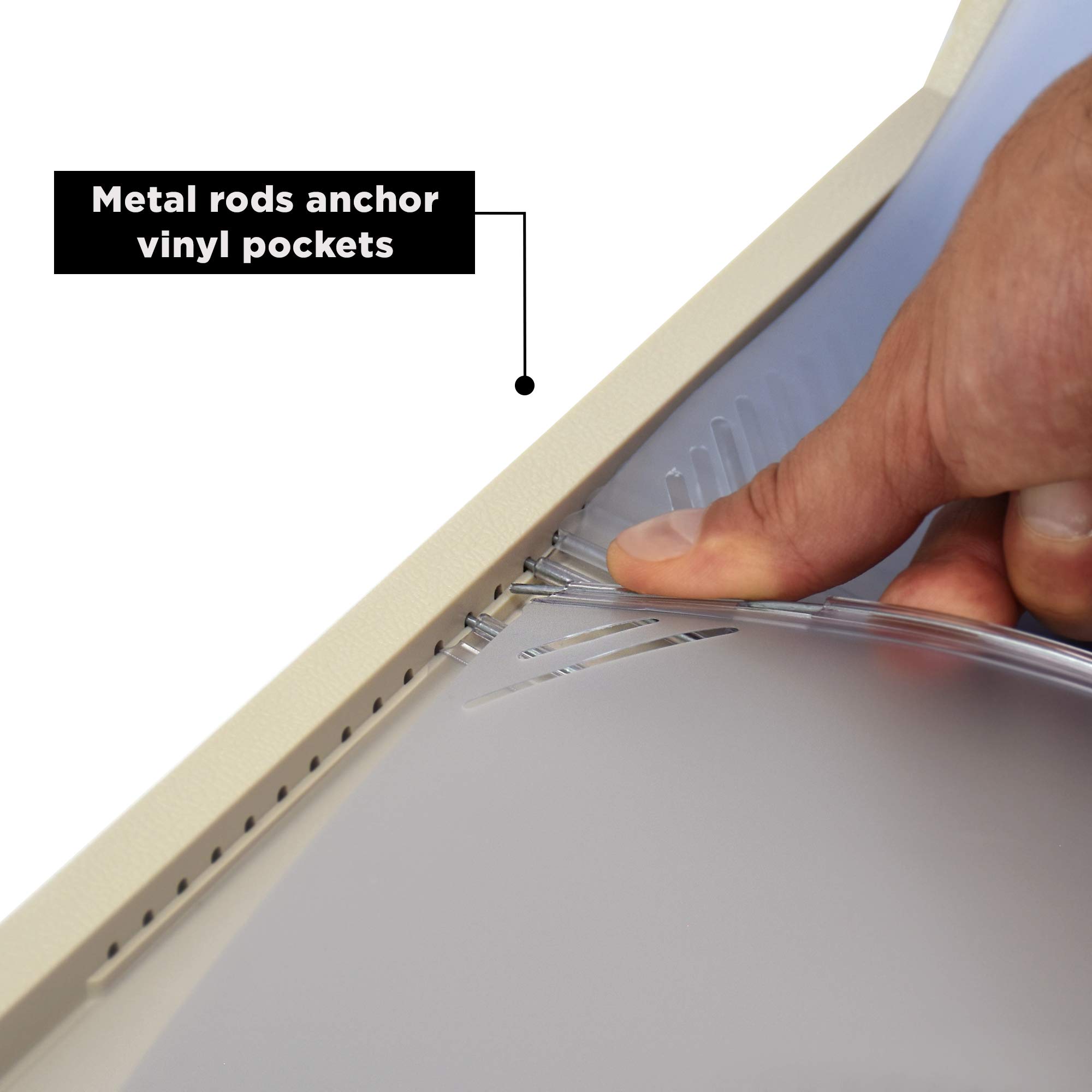 Carstens 16-Pocket Kardex-Visitray Document Filing System for 8" x 5" Sheets, Blue - Image 7