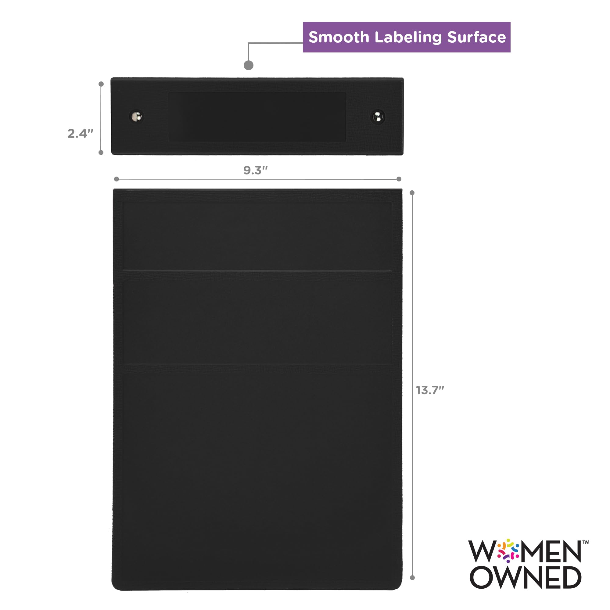 Carstens 2-Inch Heavy Duty 3-Ring Binder - Top Opening, Black, Durable Plastic, No-Gap Rings, Waterproof Cover, No Pockets, Holds 300 US Letter Sheets, BPA-Free, Made in USA (5879-3R), Case of 16 - Image 4