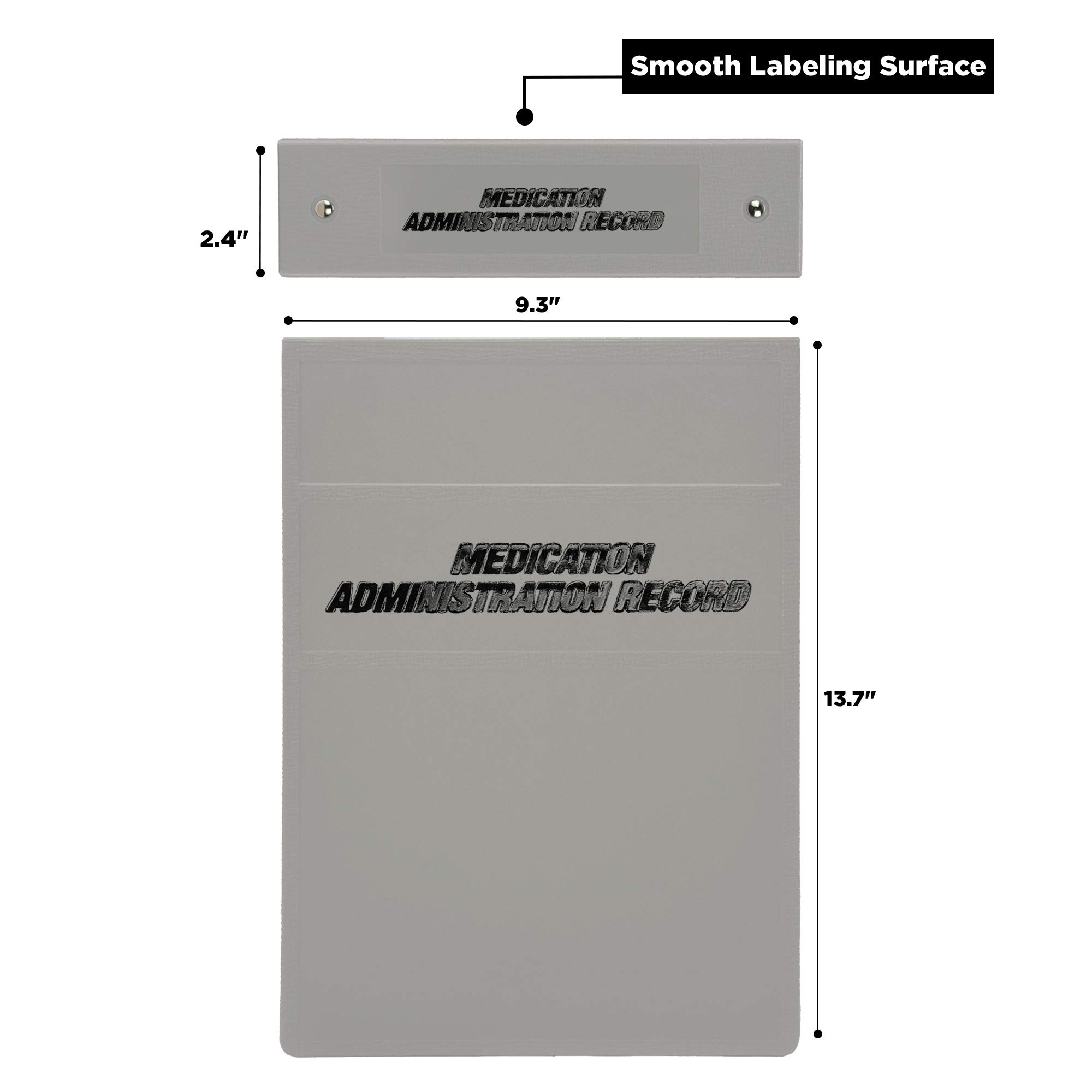 Carstens 2-Inch Heavy Duty Round Ring Binder for Medication Administration Records – Top Opening, Ash Gray, Durable Plastic, No-Gap Rings, No Pockets, Holds 300 Letter Sheets, Made in USA (1776-3R) - Image 3