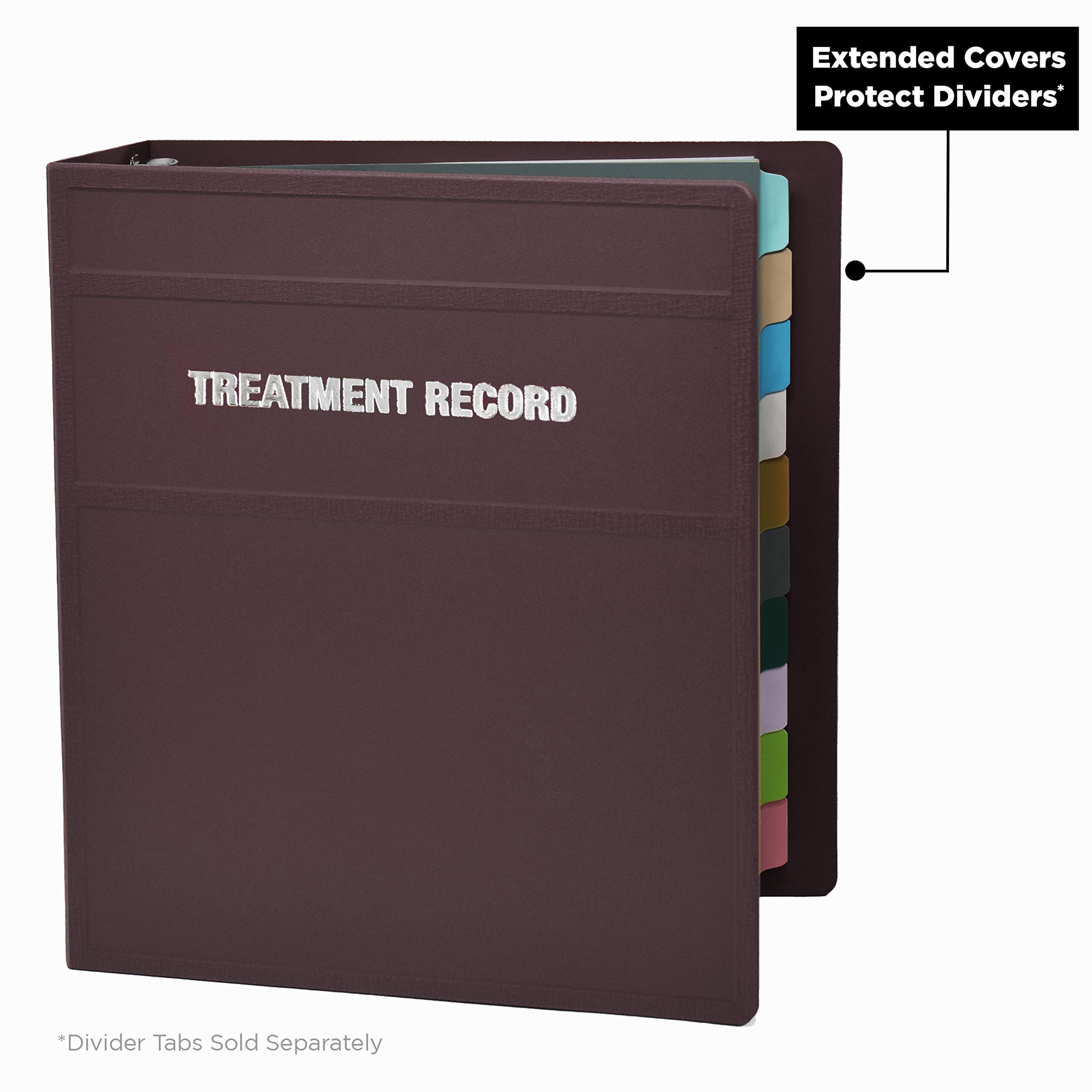 Carstens 2-Inch Heavy Duty Round Ring Binder for Treatment Administration Records – Side Opening, Plum, Durable Plastic, No-Gap Rings, No Pockets, Holds 300 US Letter Sheets, Made in USA, (1769-3R) - Image 4