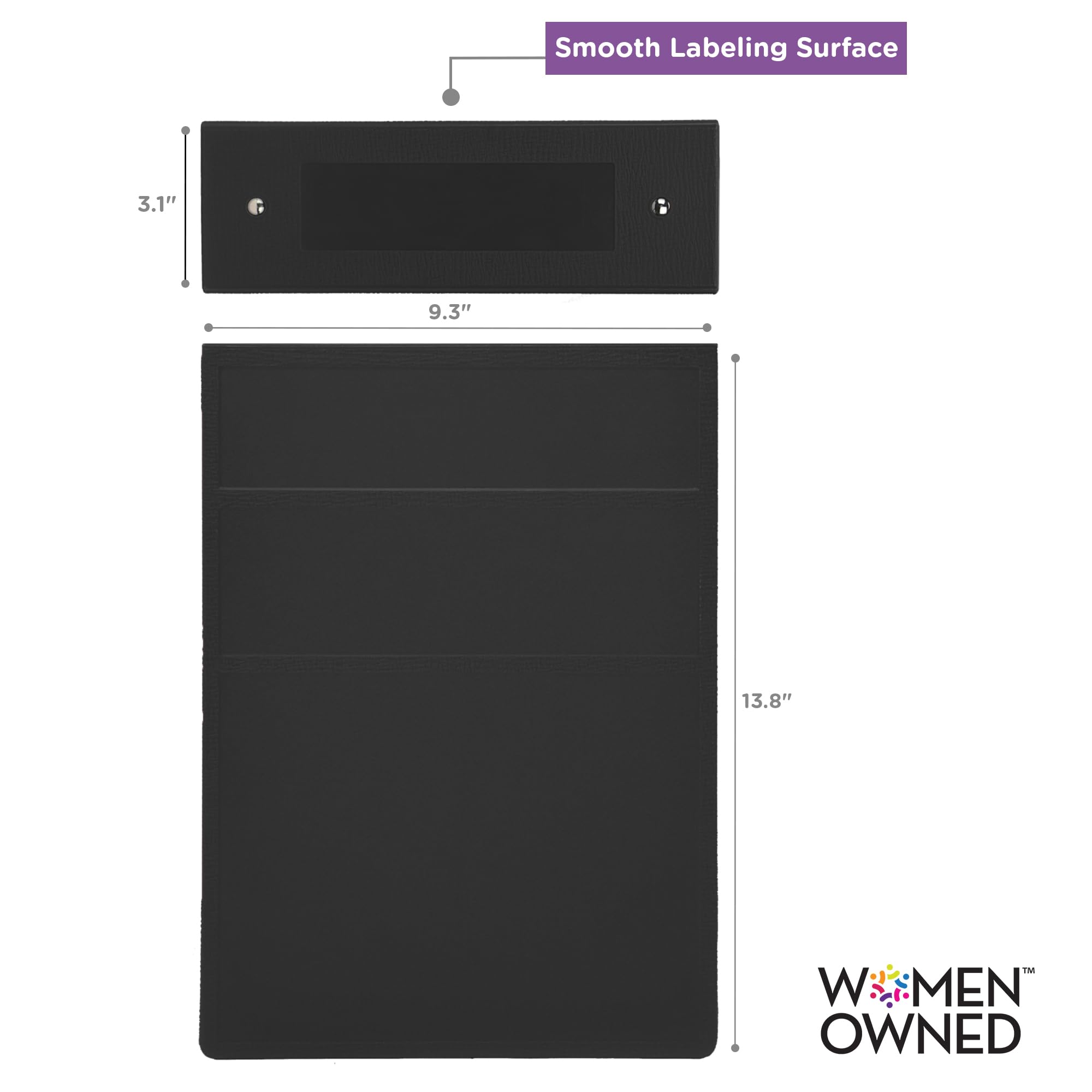 Carstens 3-Inch Heavy Duty 3-Ring Binder - Top Opening, Black, Durable Plastic, No-Gap Rings, Waterproof Cover, No Pockets, Holds 400 Letter Sheets, BPA-Free, Made in USA (1755-3R), Case of 12 - Image 4