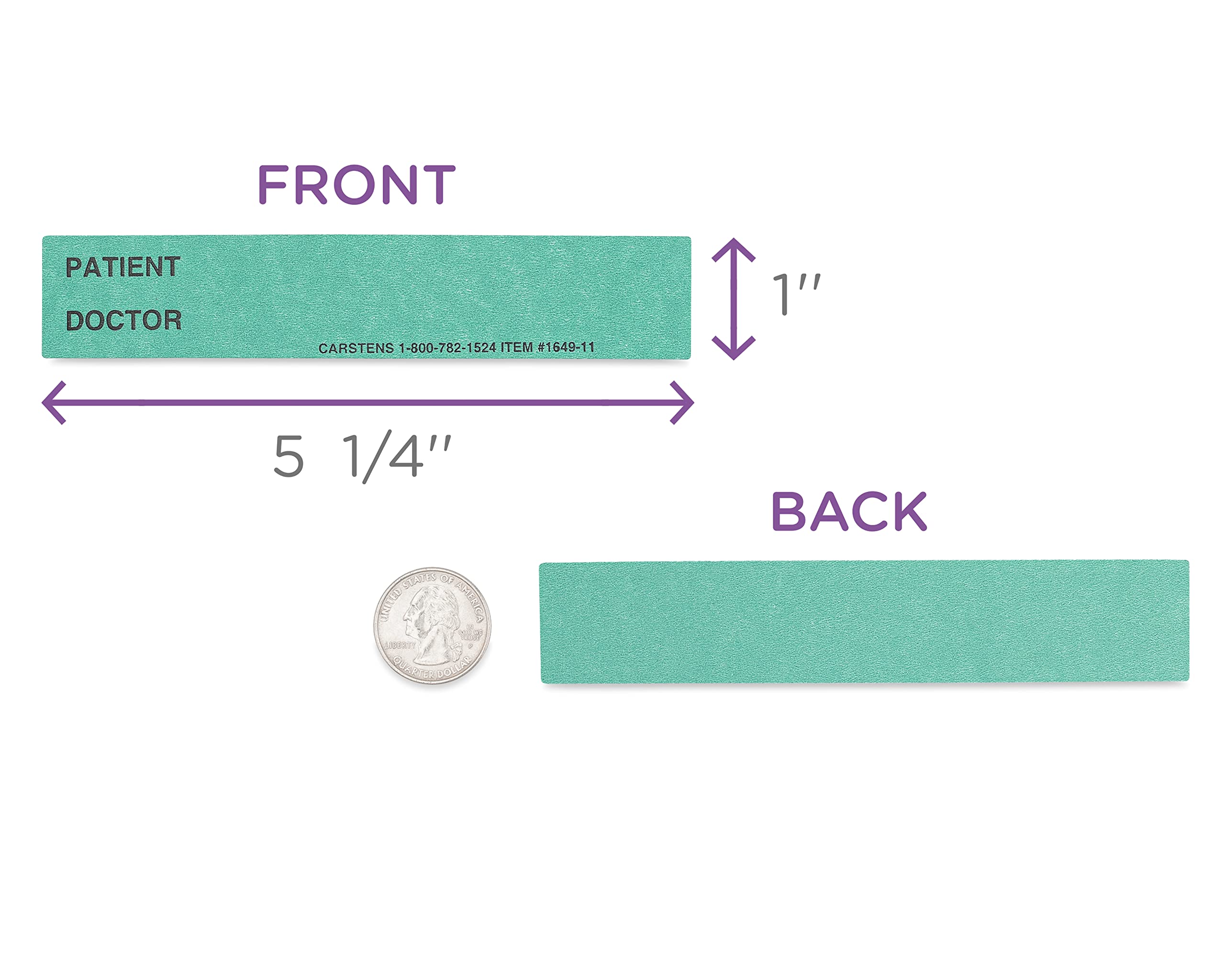 Carstens - Aqua Patient/Doctor Preprinted ID Cards for 1.5 – 4” Ring Binder Spines - Pack of 100 (1649-13) - Ideal Medical Record Labels for 3 Ring Binders - Image 3