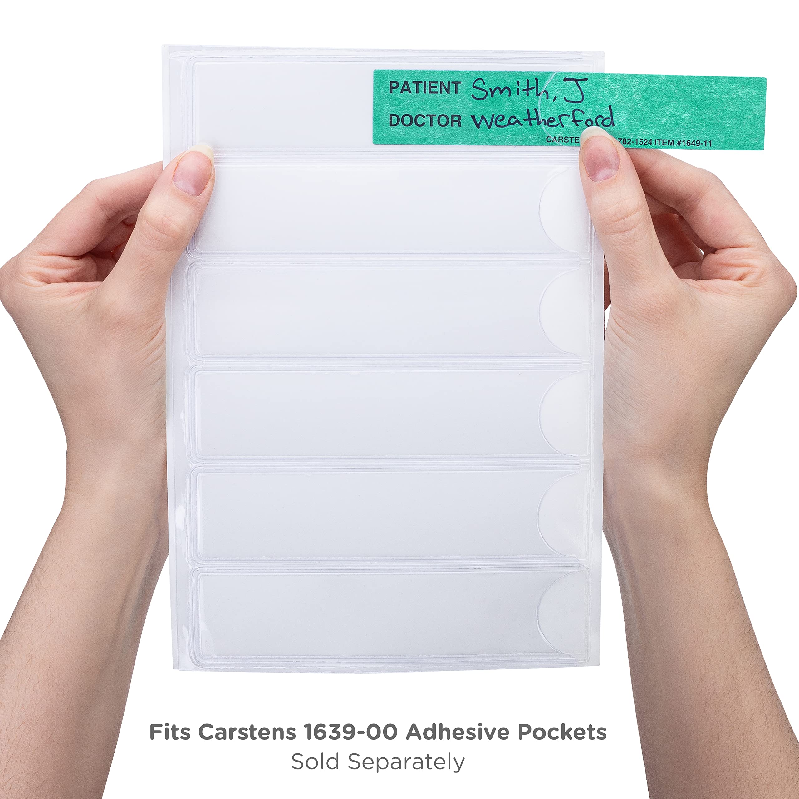 Carstens - Aqua Patient/Doctor Preprinted ID Cards for 1.5 – 4” Ring Binder Spines - Pack of 100 (1649-13) - Ideal Medical Record Labels for 3 Ring Binders - Image 5