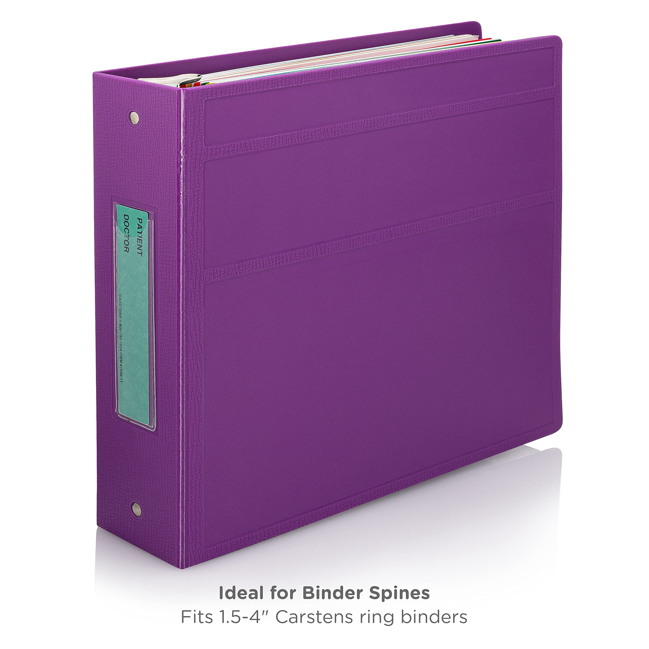 Carstens - Aqua Patient/Doctor Preprinted ID Cards for 1.5 – 4” Ring Binder Spines - Pack of 100 (1649-13) - Ideal Medical Record Labels for 3 Ring Binders - Image 7