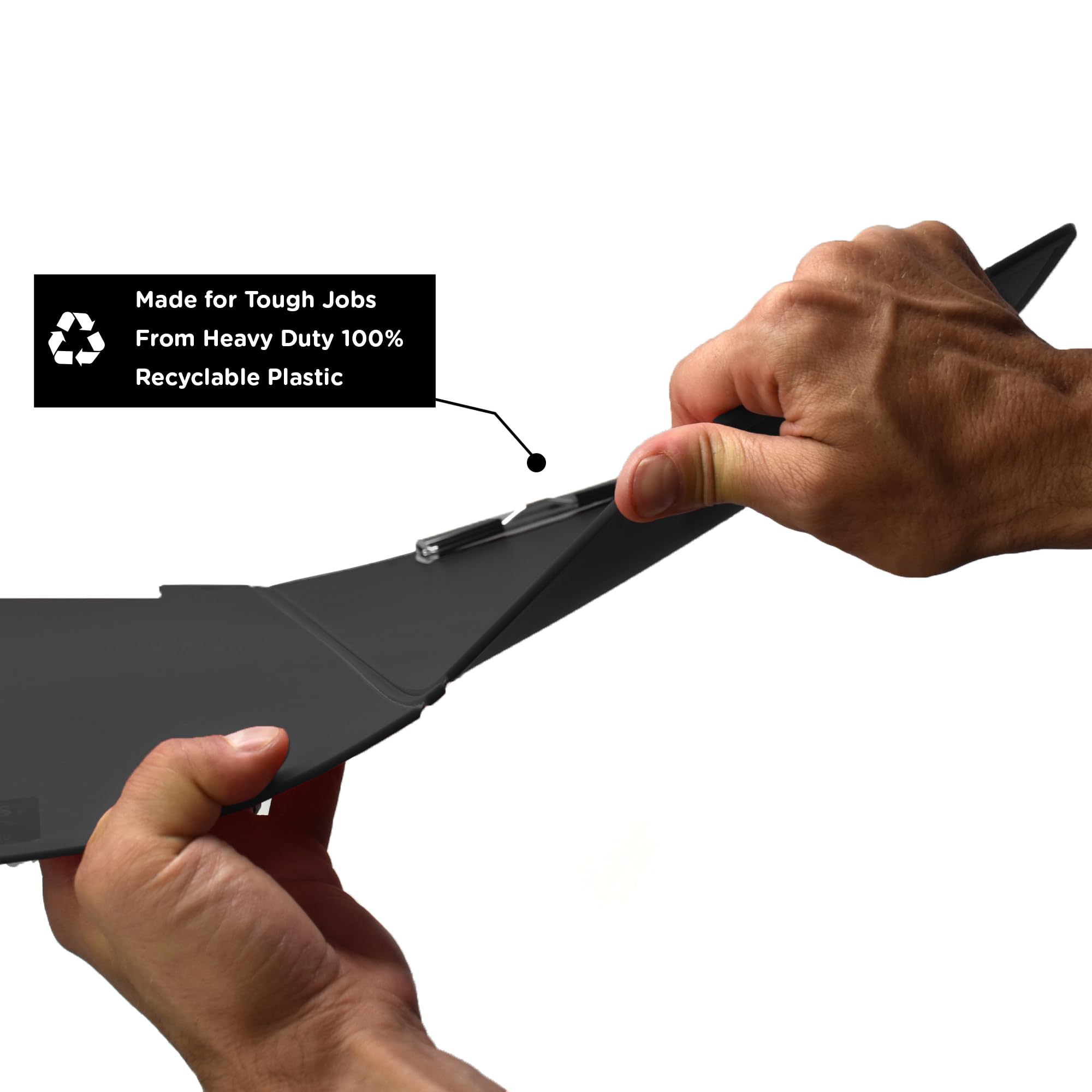 Carstens Confidential Heavy Duty Low-Profile Clipboard with Cover – Plastic, Black - Image 5