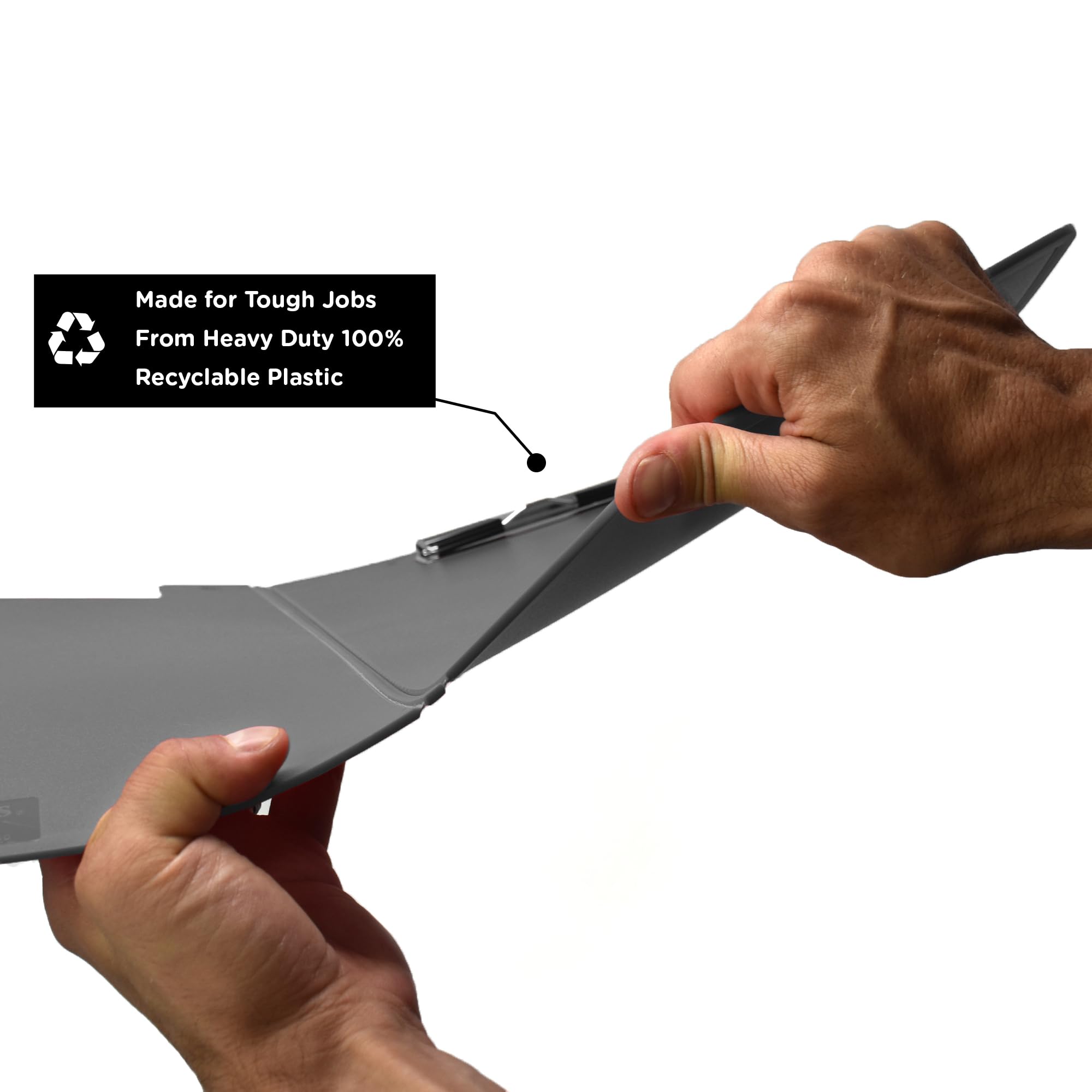 Carstens Emergency Department Heavy Duty Low-Profile Clipboard with Cover – Plastic, Charcoal Gray - Image 5