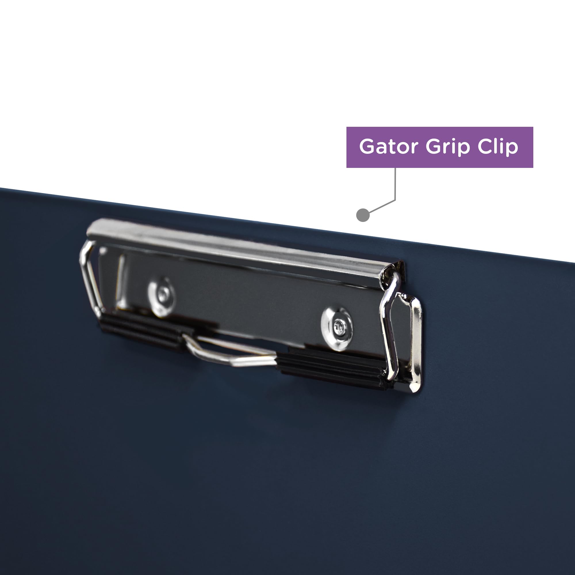 Carstens Heavy Duty Book Style Clipboard with Cover, 2 Clips – Navy Blue - Image 5