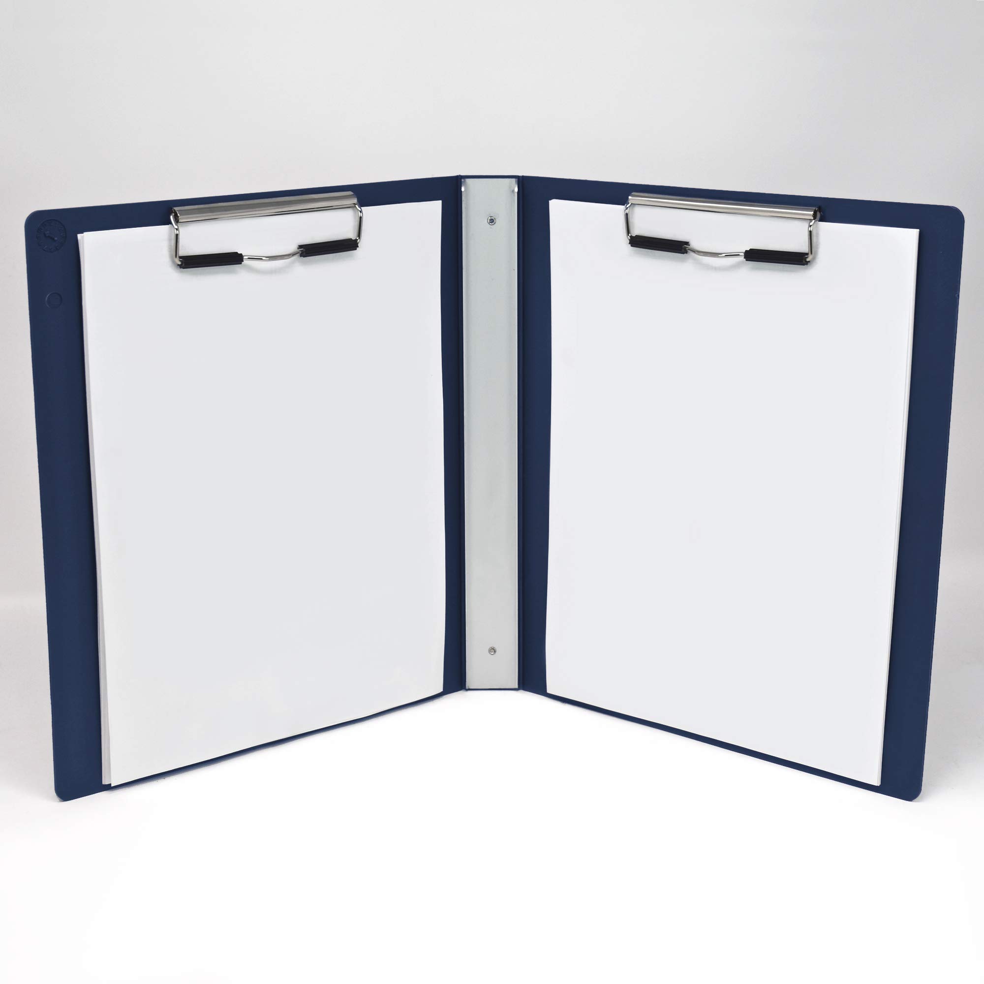 Carstens Heavy Duty Book Style Clipboard with Cover, 2 Clips – Navy Blue - Image 6