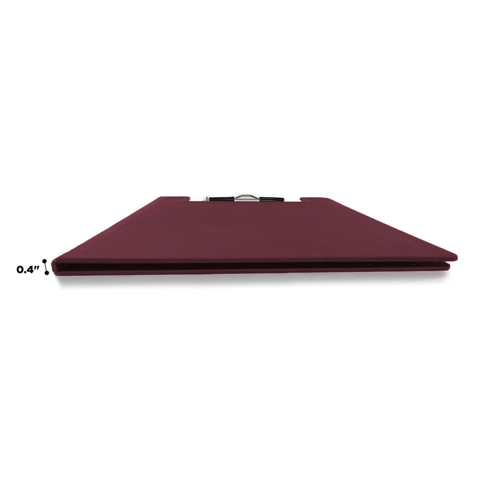 Carstens Heavy Duty Low-Profile Clipboard with Cover – Plastic, Burgundy - Image 3