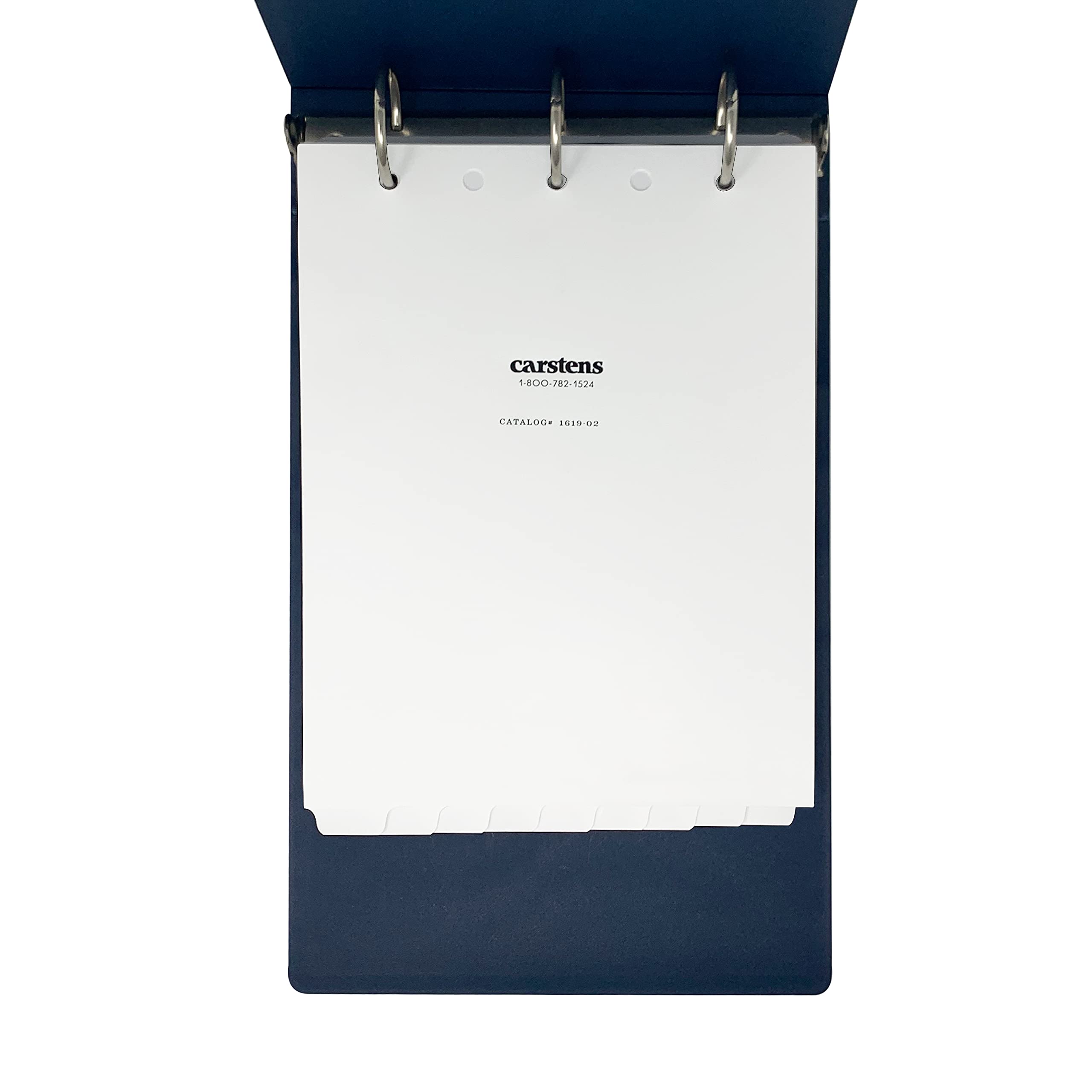 Carstens Heavy Duty Plastic Dividers, 9-Tab, White, Blank, for Top-Opening Ring Binders, 1 Set - Image 4