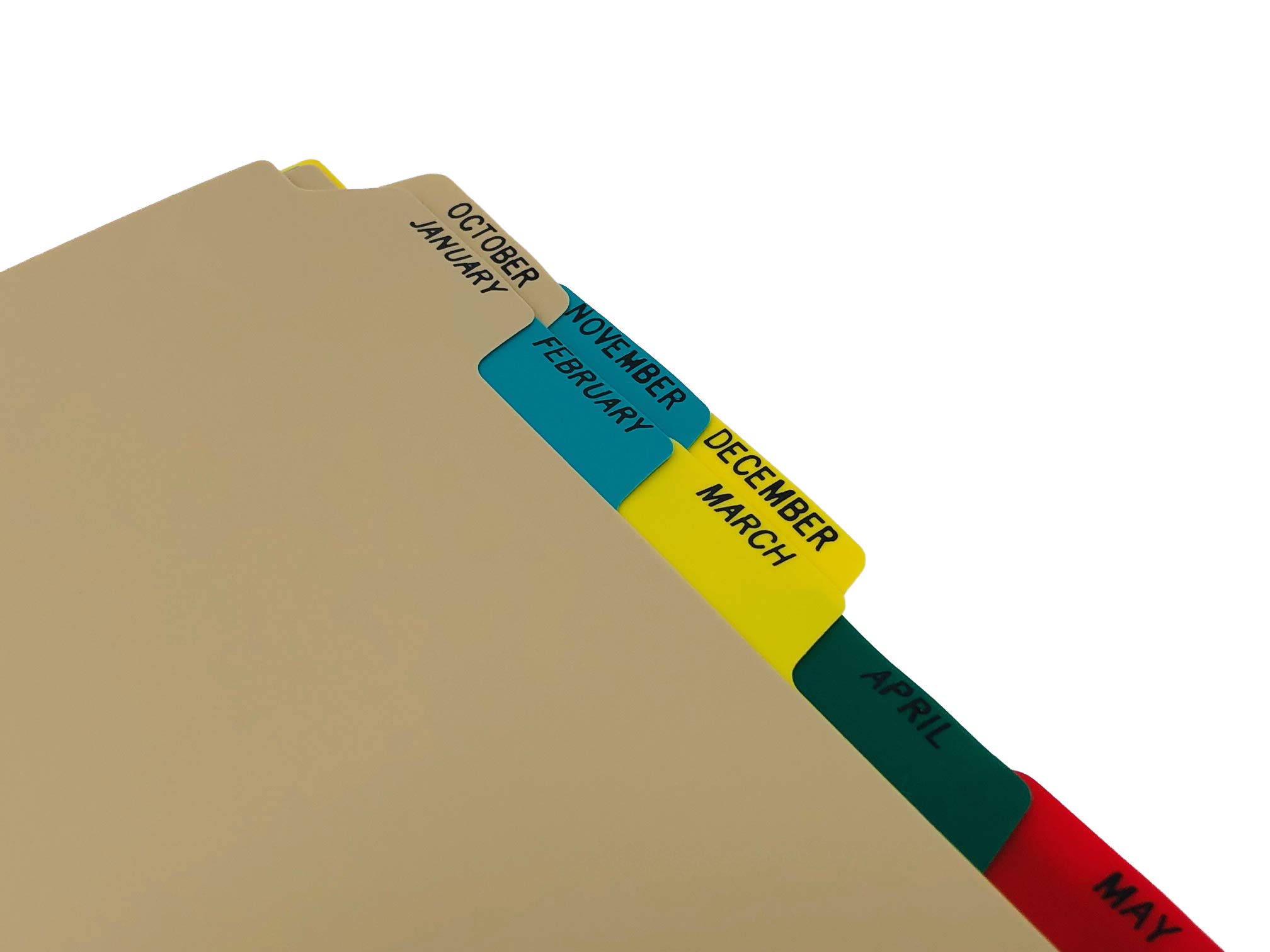 Carstens Heavy Duty Plastic Monthly Divider Set, 12-Tab, Multi-Color, for Side-Opening 3-Ring Binders, 1 Set - Image 3