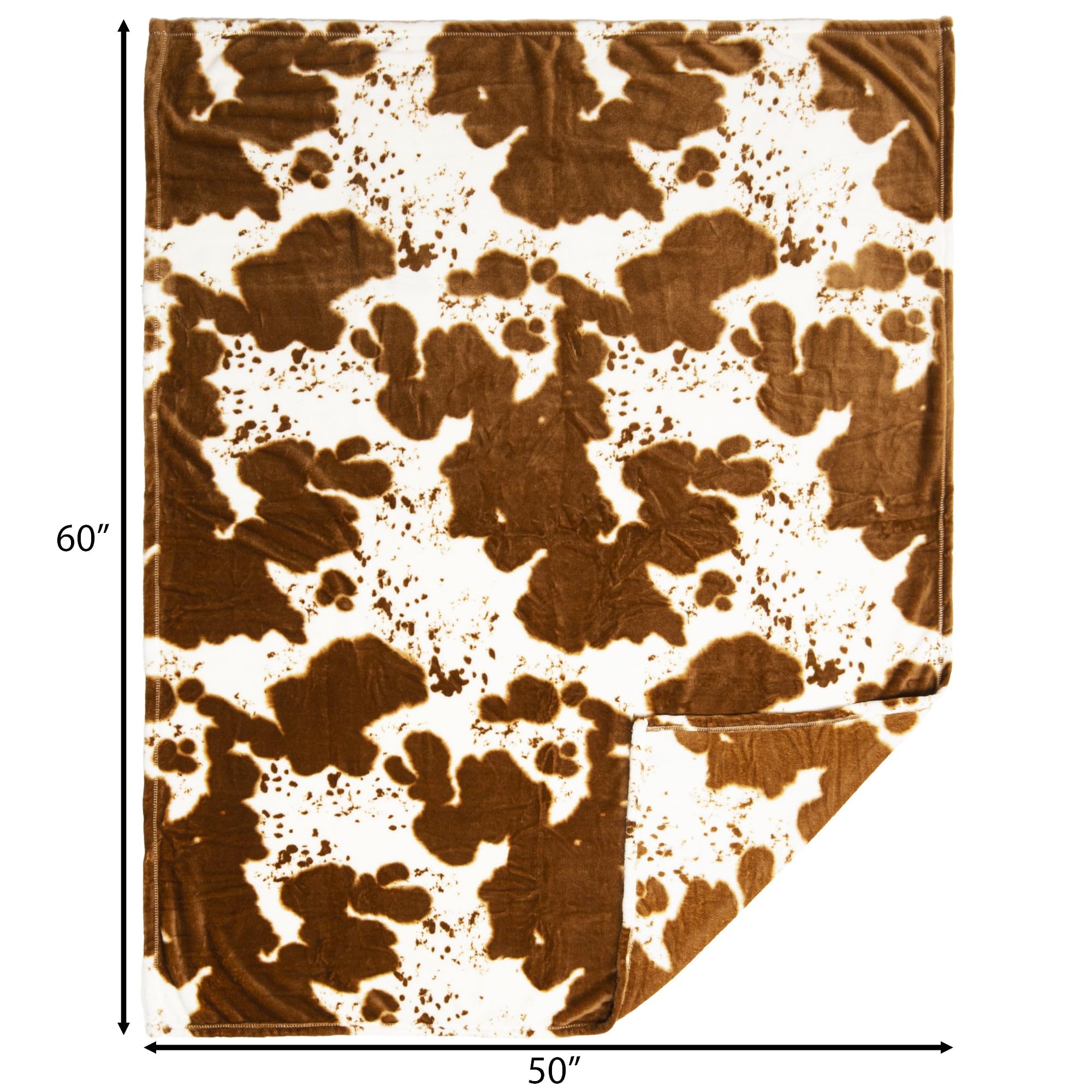 CARSTENS, INC. Travel Blanket, Premium Compact 2-in-1 Airplane Blanket/Pillow, Cow Print - Image 5