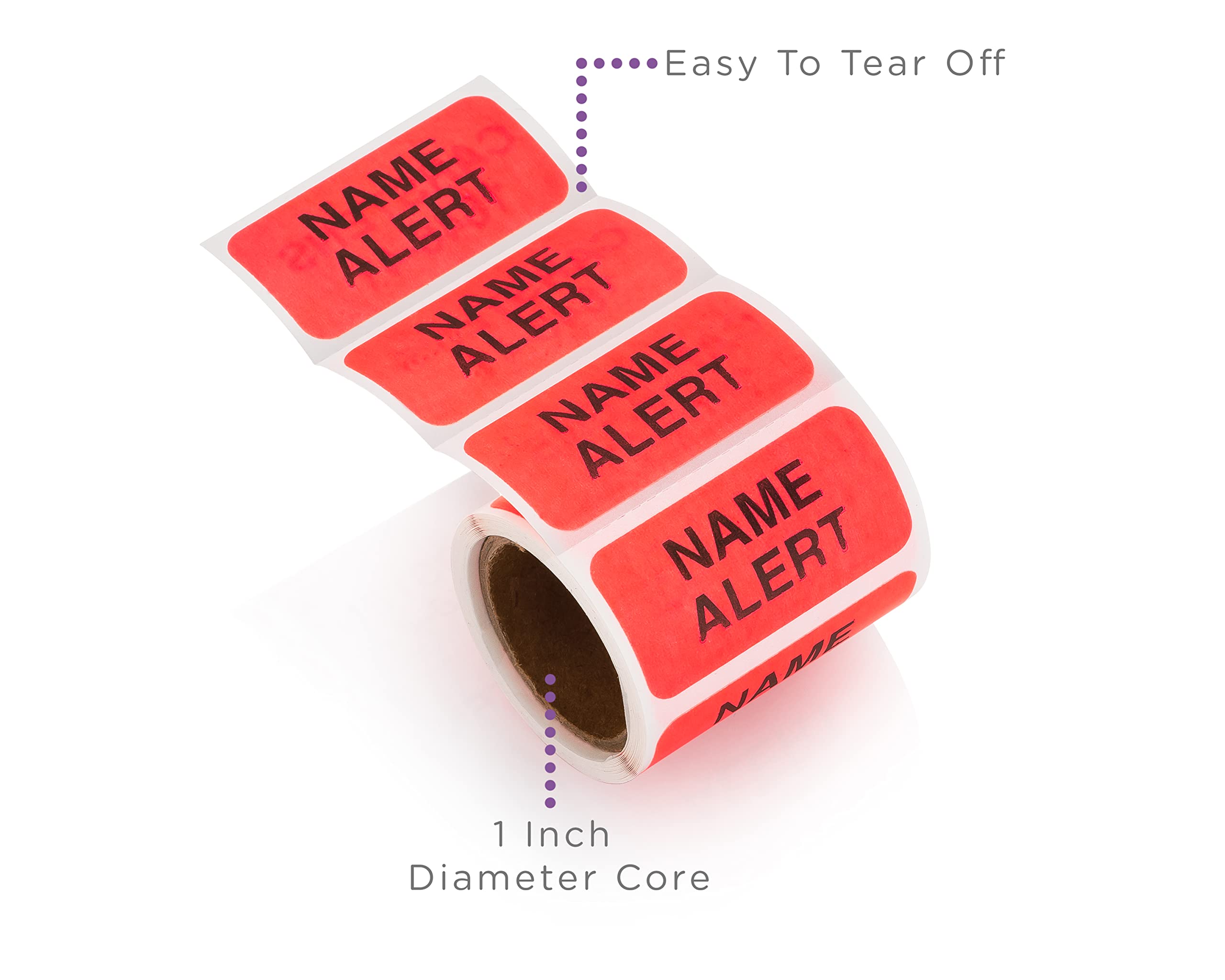 Carstens Medical Stickers – Name Alert, Alert and Instruction Labels for Medical Charts, Red and Black, Roll of 100 Patient Chart Labels, W1.5" x H.75" - Image 3