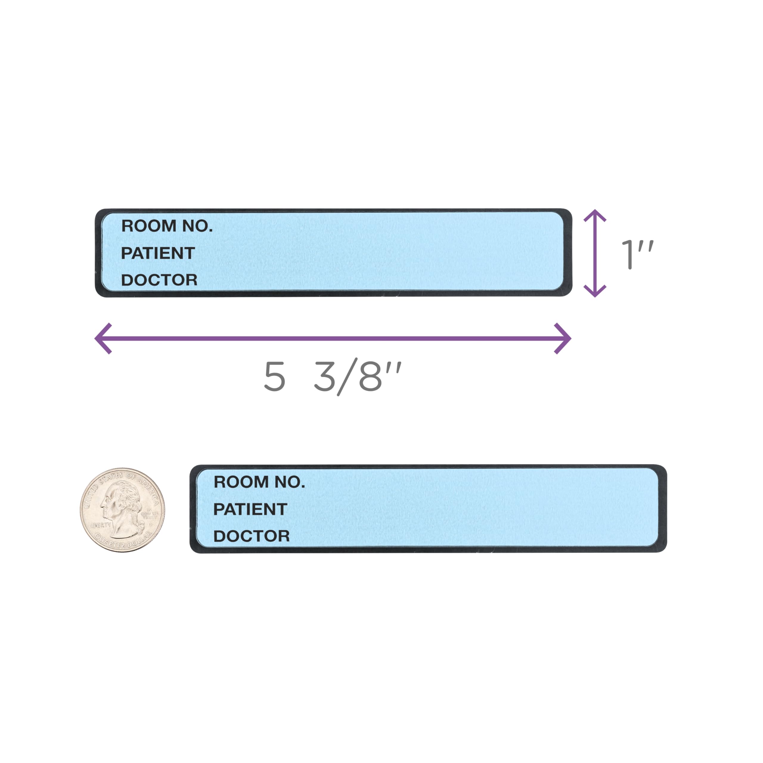 Carstens Patient I.D. Adhesive Medical Chart Labels for 1" Ring Binder Spines – Pre-Printed Sticker Labels (Room No. / Patient/Doctor), 5 3/8" x 1", Blue, Roll of 200, (8820-06) - Image 4