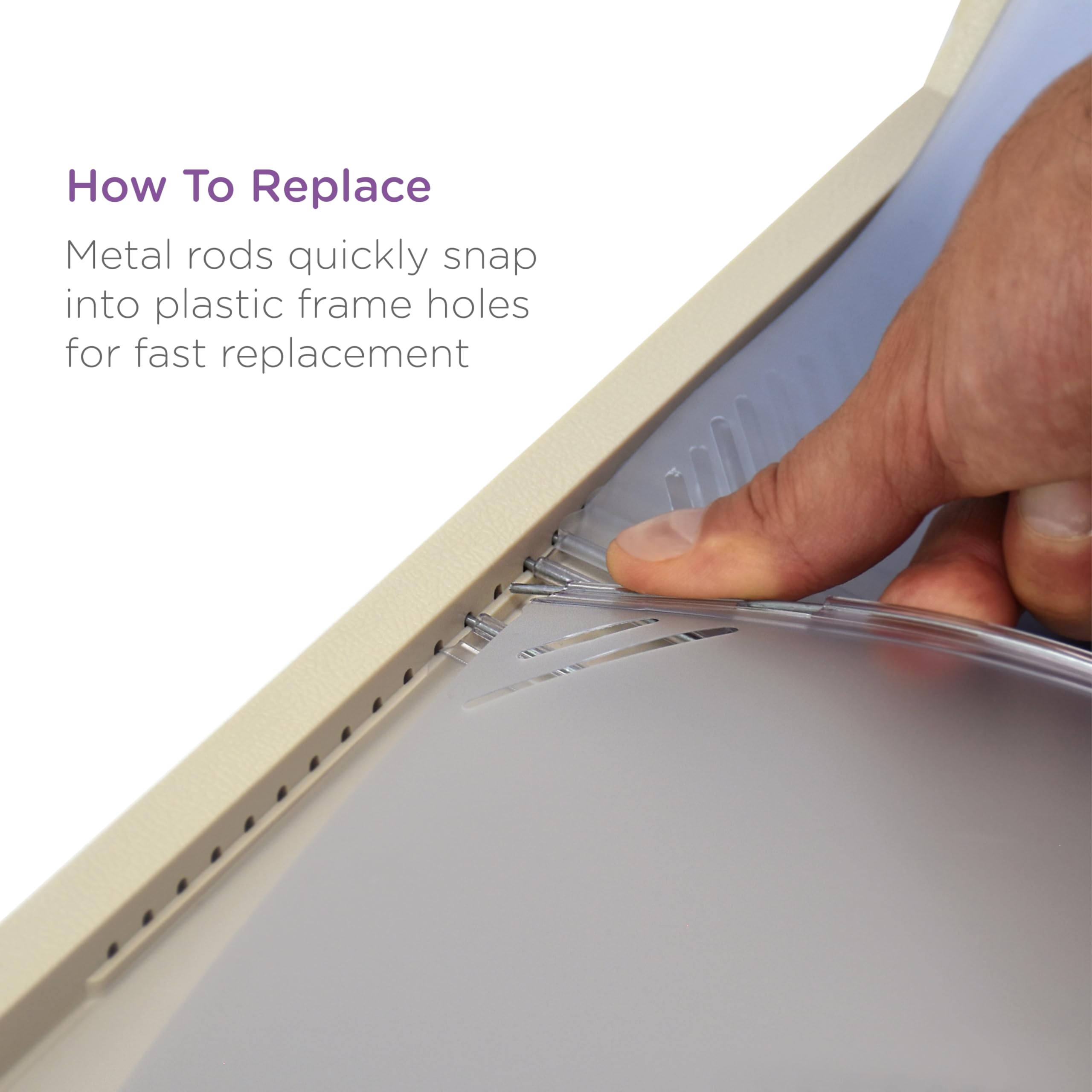 Carstens Replacement Vinyl Pockets with Rods for Kardex-Visitray Document Filing Systems, 11" x 8.5" (Pack of 10) - Image 5