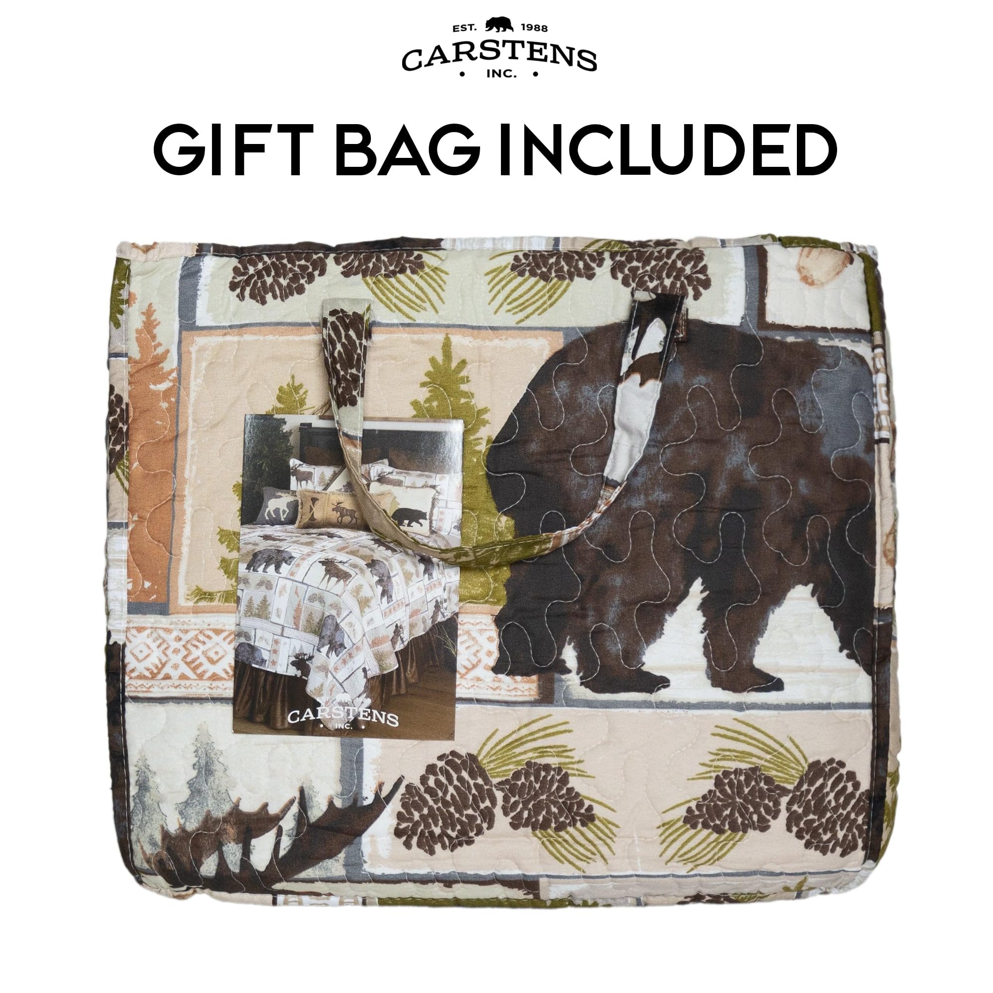 Carstens Rustic Cabin Country Bedding Set, 3-Piece Microfiber Quilt, Rustic Vintage Lodge, King - Image 5