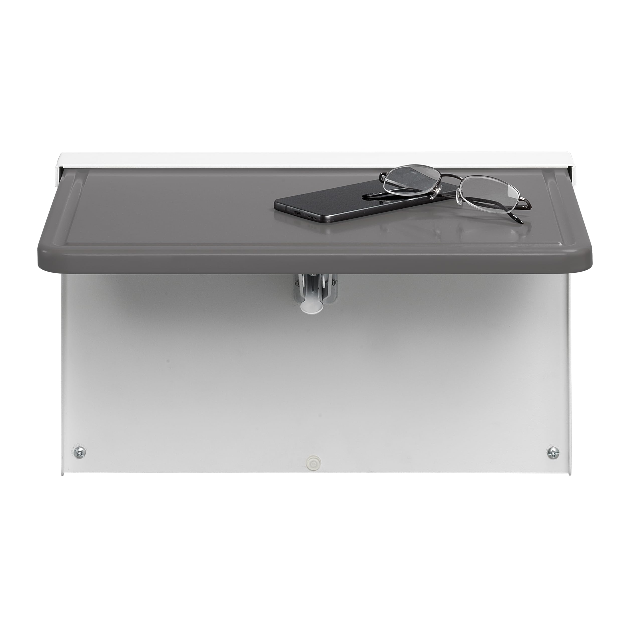 Carstens WALLAdesk™ Mini Wall Mounted Desk - Gray, 16.87 x 10.62, Durable, Professional Grade Murphy Desk for Healthcare, Home, Office, Schools - Compact, Slim Wall Mounted Folding Table - Image 4